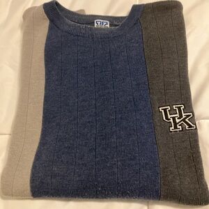 Vintage 90s Kentucky Wildcats UK Color Block Knit Sweater Size Large